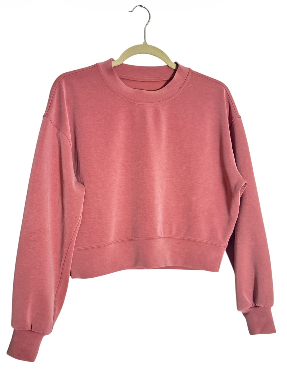 Lululemon Perfectly Oversized Cropped Crew Softstreme Brier Rose Size 2